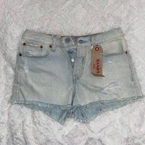 Levi's High Rise Wedgie Fit Denim Shorts
